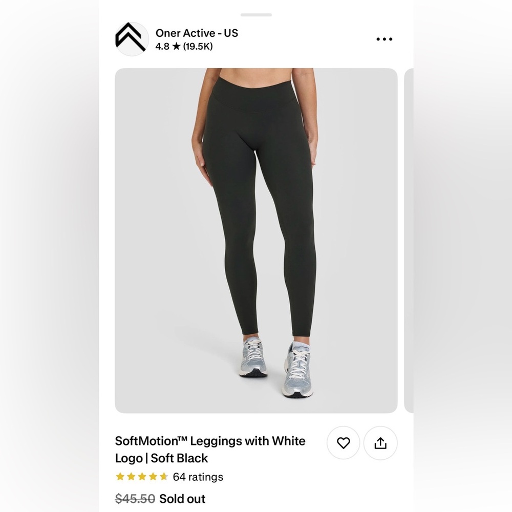Oner Active Soft Black Leggings